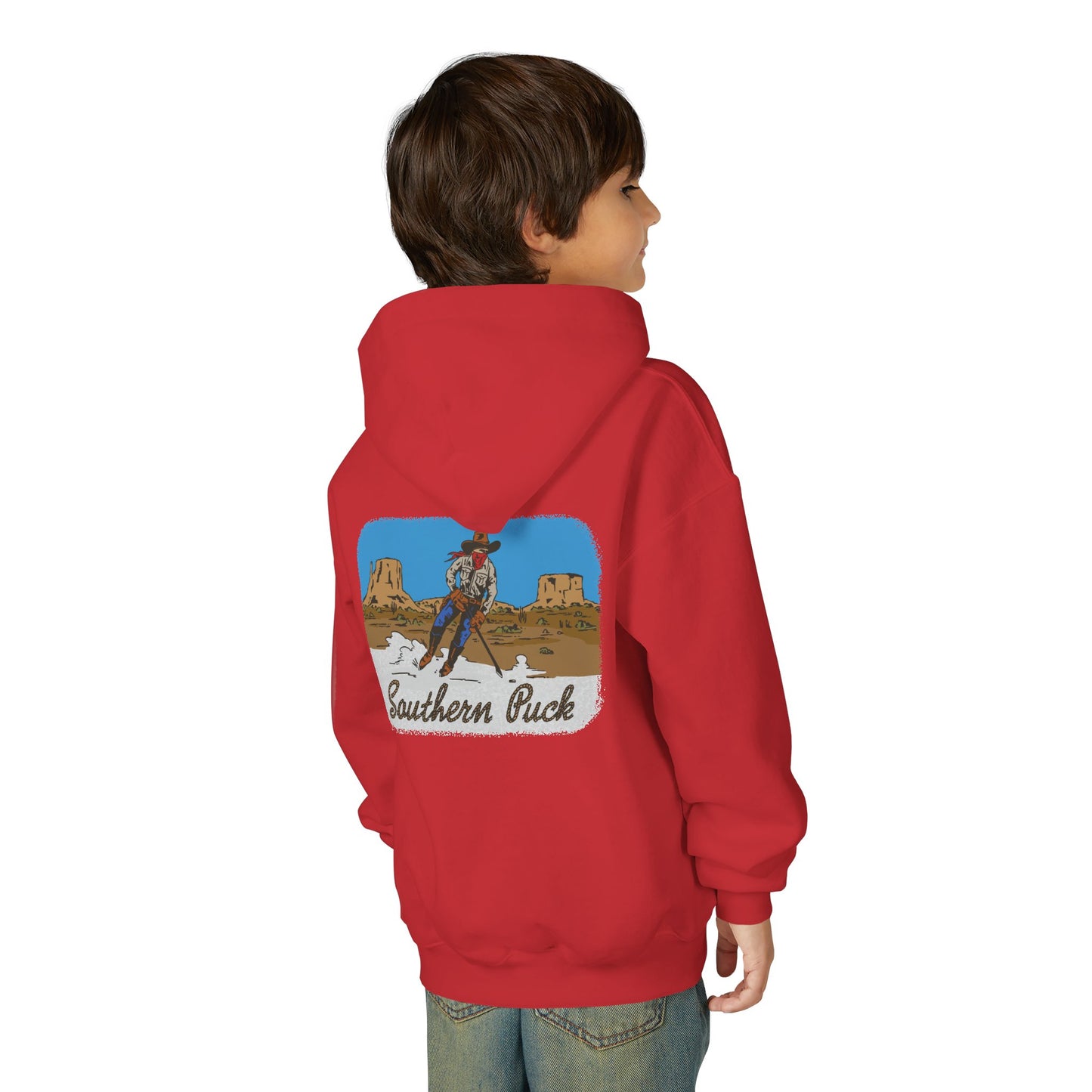 Hockey Cowboy Youth Southern Puck Hoodie