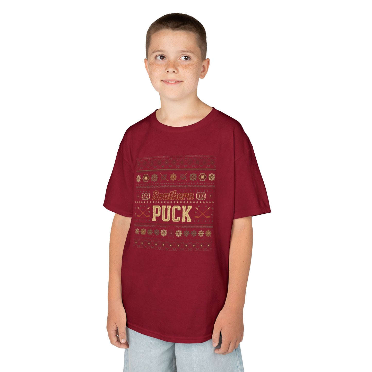 Kids Southern Puck Christmas Hockey Tee