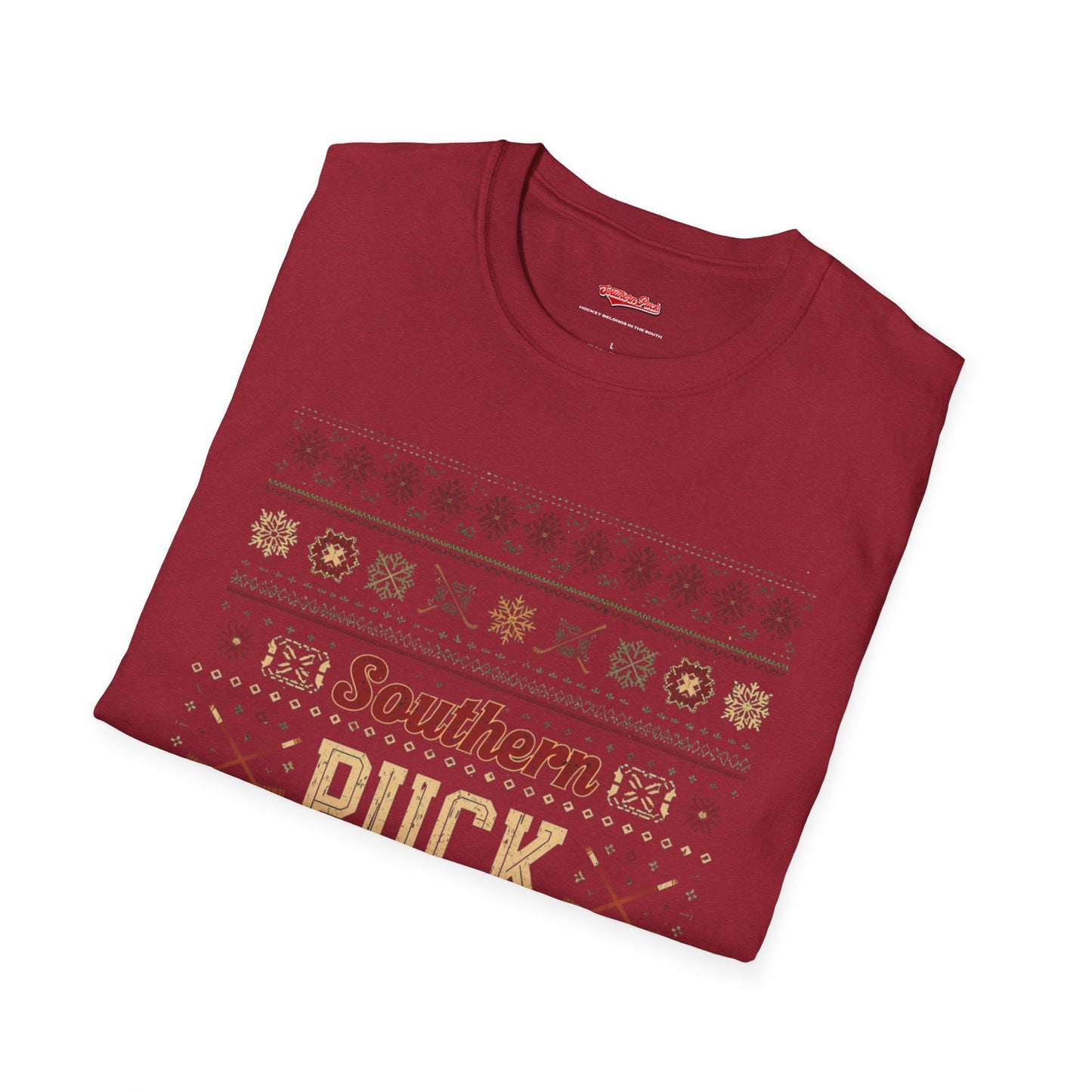 Christmas Hockey T-Shirt — Southern Puck Cotton Shirt