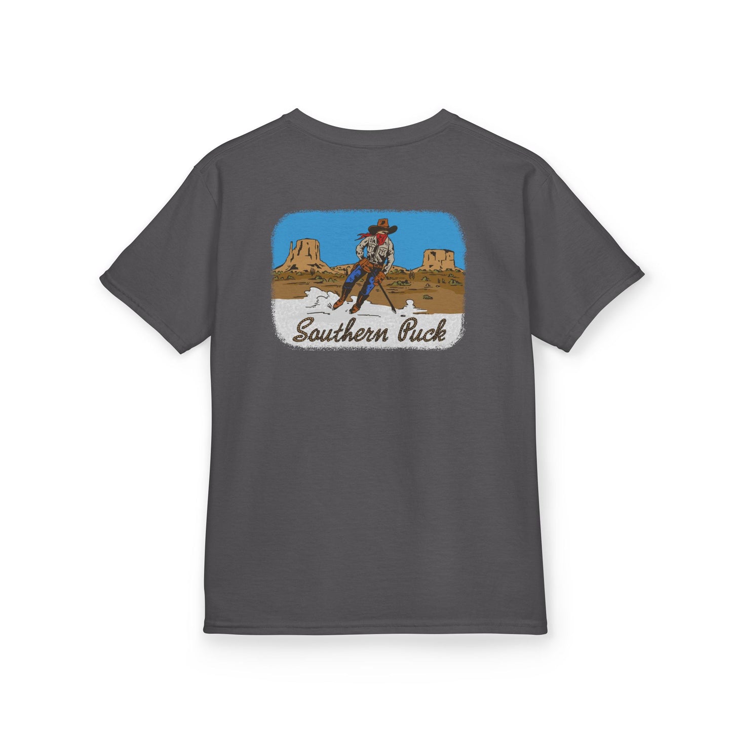 Youth Hockey Cowboy Tee — Southern Puck Hockey Kids Shirt