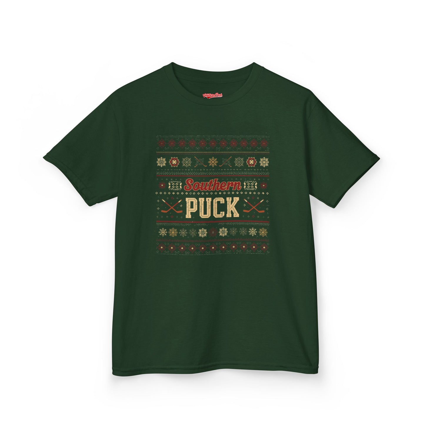 Kids Southern Puck Christmas Hockey Tee