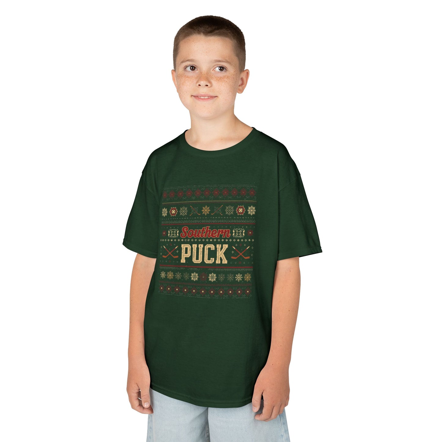 Kids Southern Puck Christmas Hockey Tee
