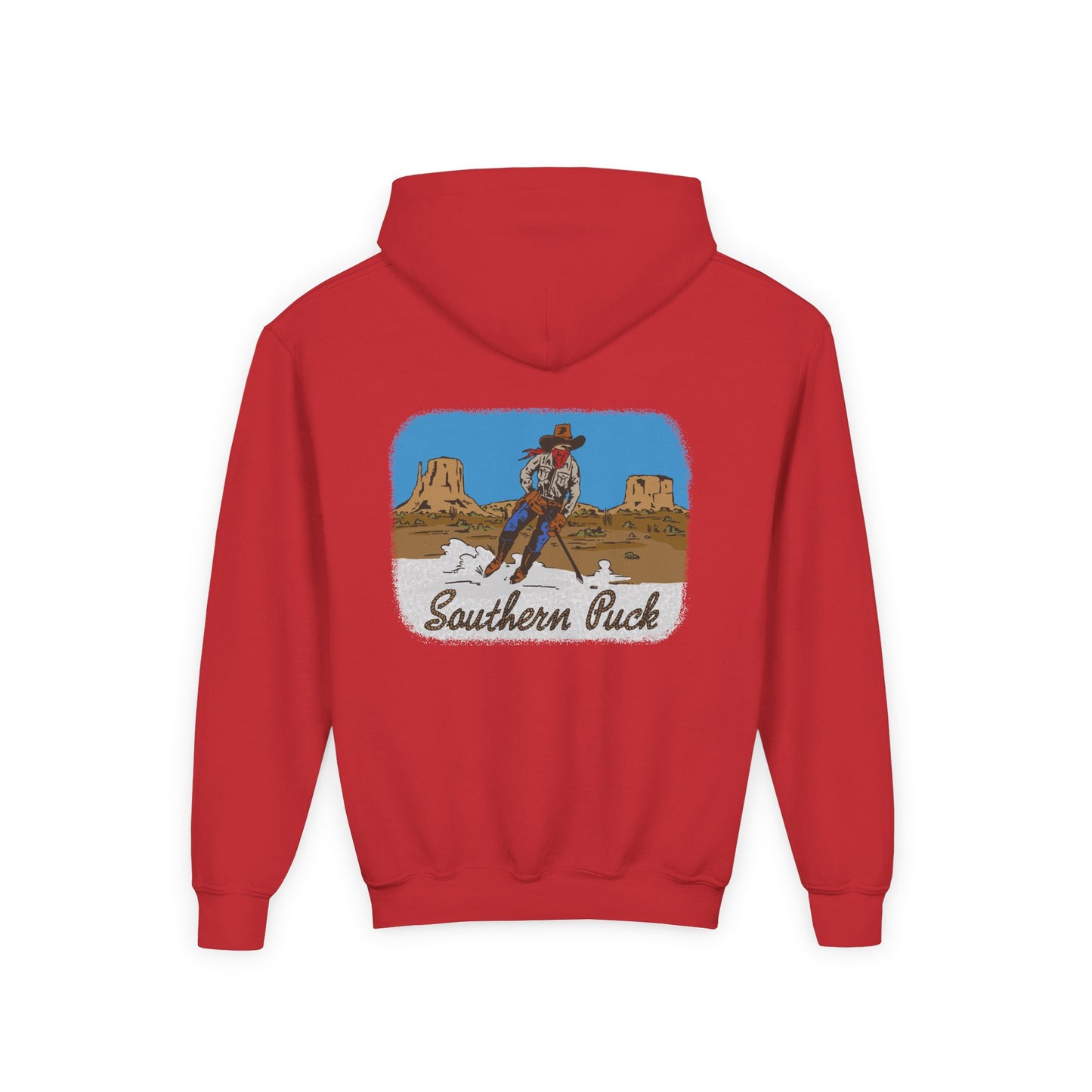 Hockey Cowboy Youth Southern Puck Hoodie
