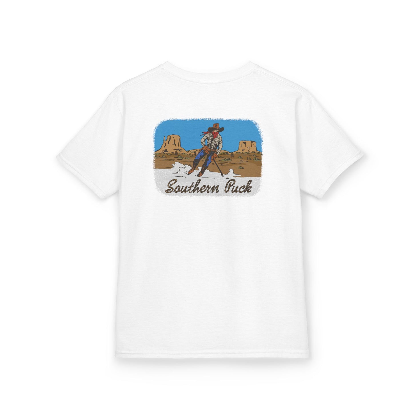 Youth Hockey Cowboy Tee — Southern Puck Hockey Kids Shirt