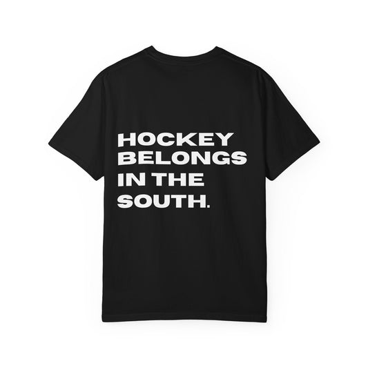 Hockey Belongs In The South - Southern Puck Cotton T-Shirt