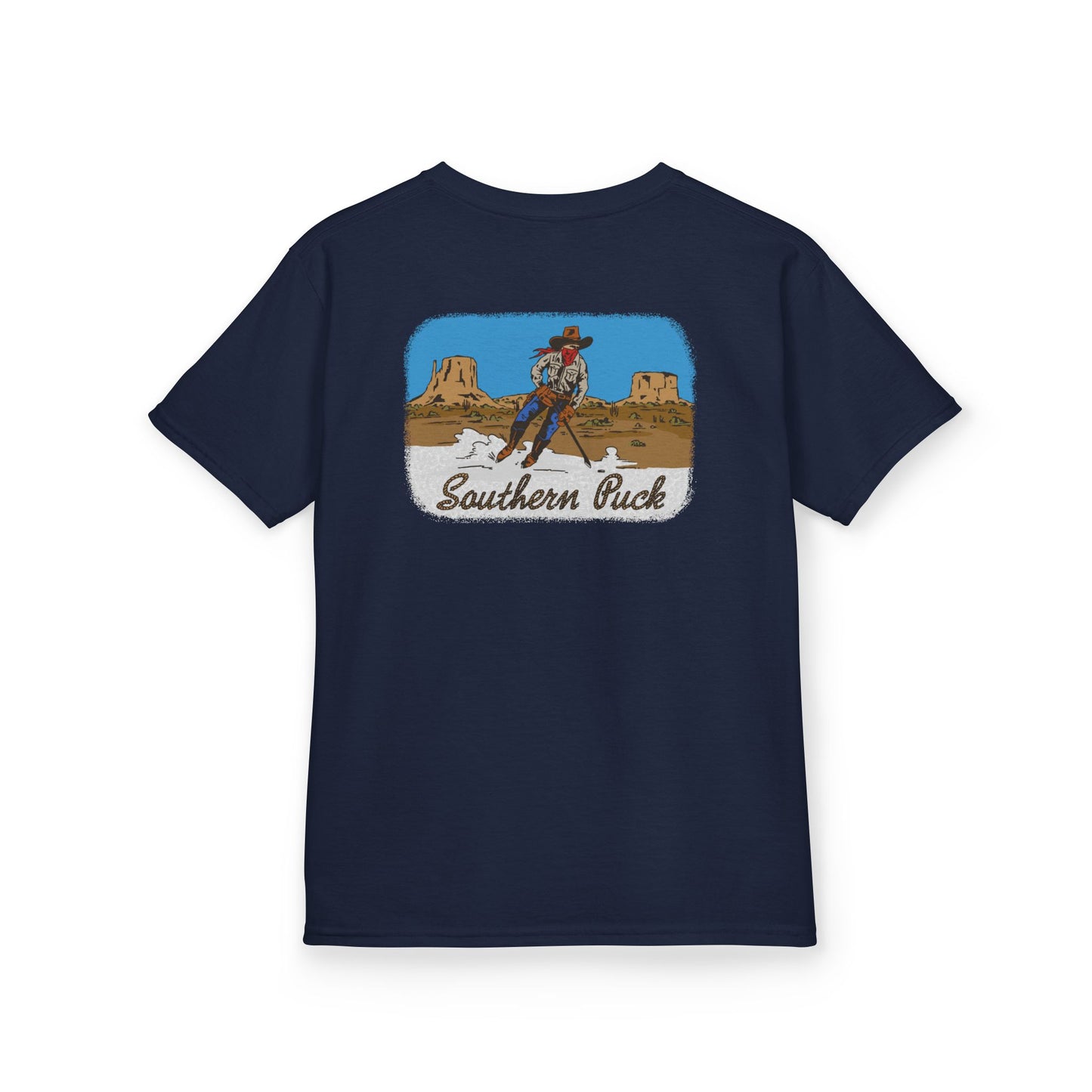 Youth Hockey Cowboy Tee — Southern Puck Hockey Kids Shirt