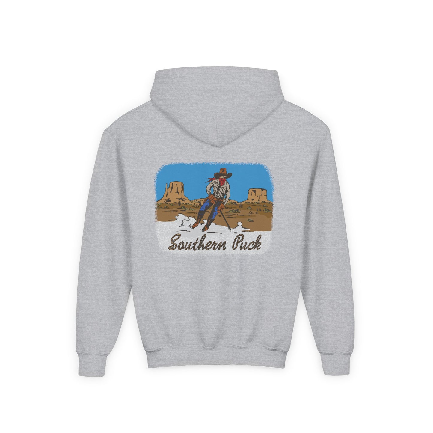 Hockey Cowboy Youth Southern Puck Hoodie