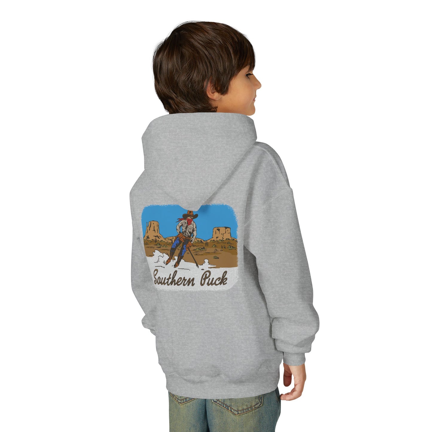 Hockey Cowboy Youth Southern Puck Hoodie