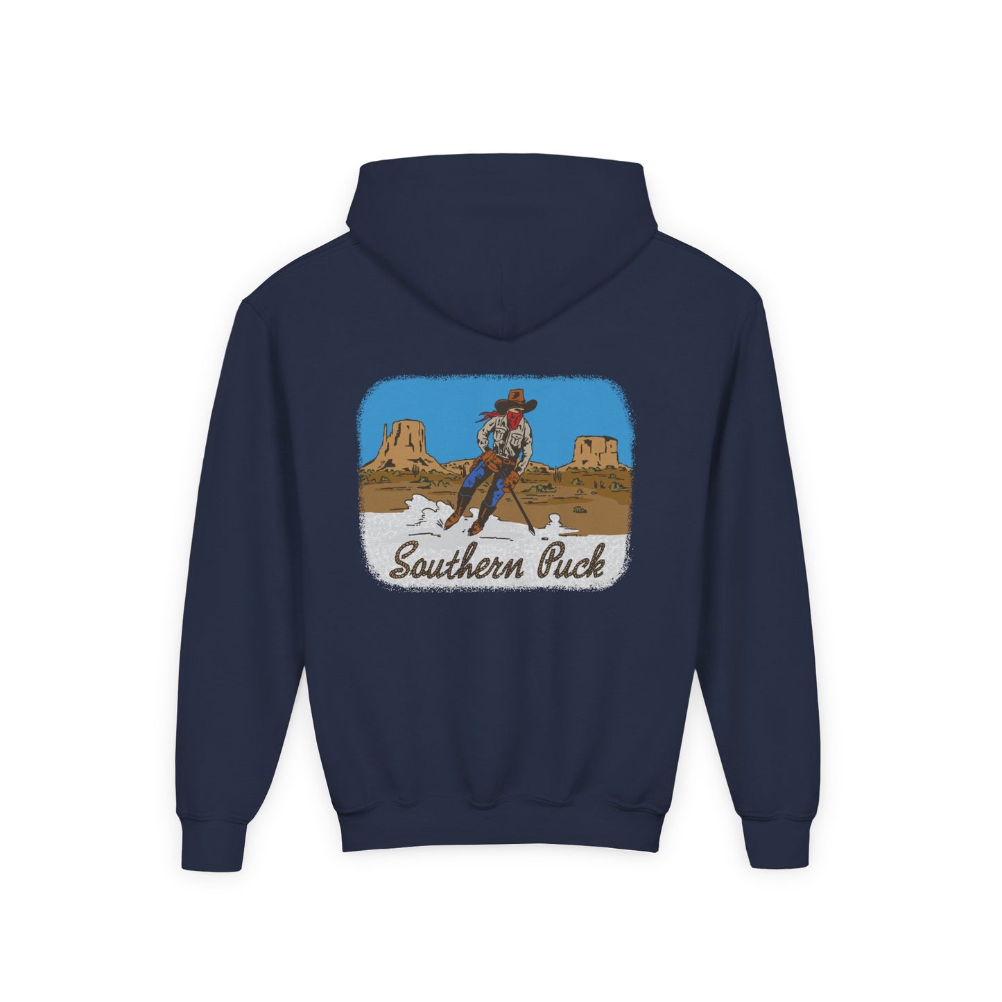Hockey Cowboy Youth Southern Puck Hoodie