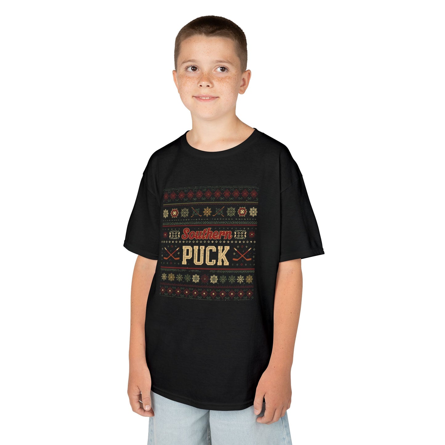 Kids Southern Puck Christmas Hockey Tee
