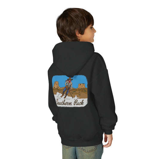 Hockey Cowboy Youth Southern Puck Hoodie