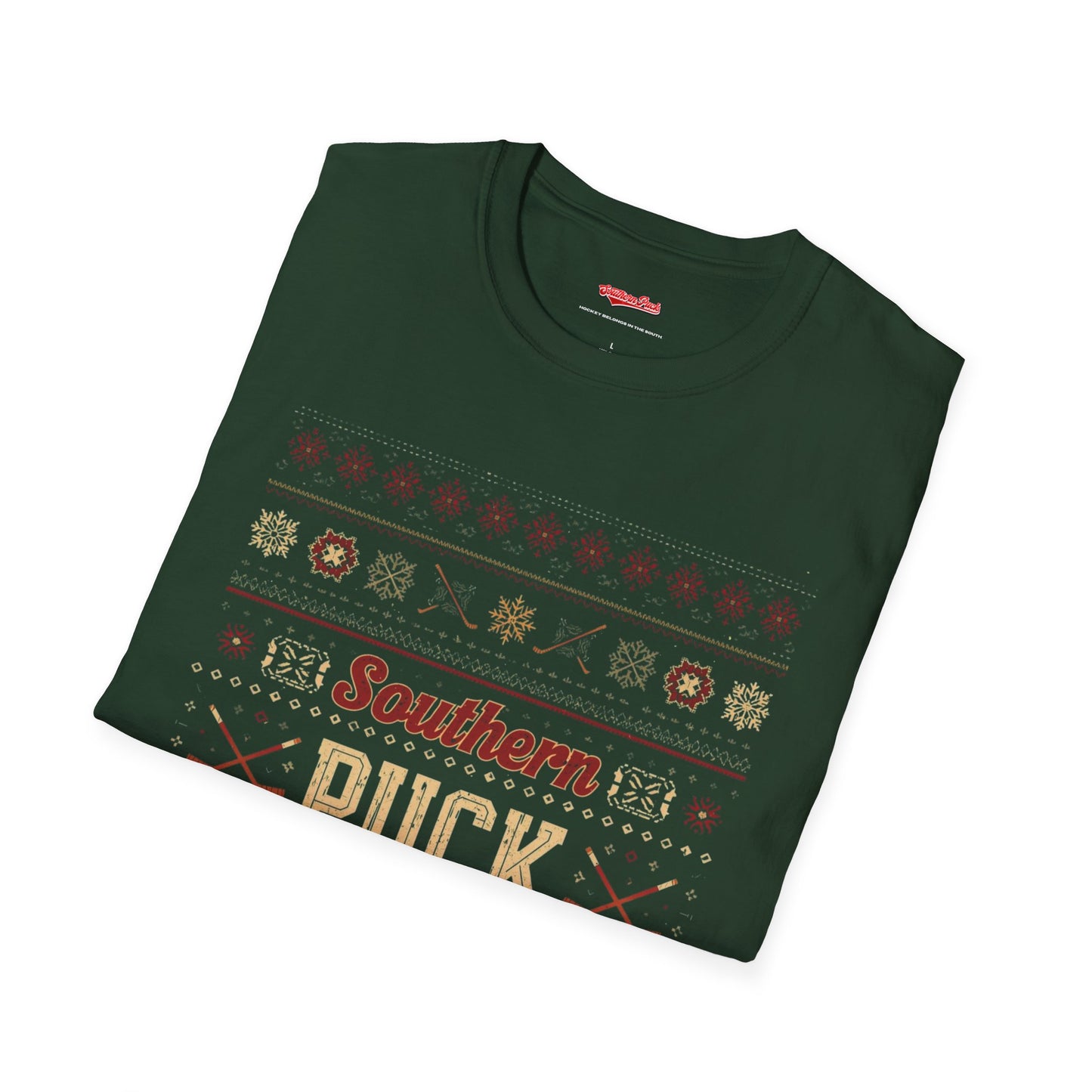 Christmas Hockey T-Shirt — Southern Puck Cotton Shirt