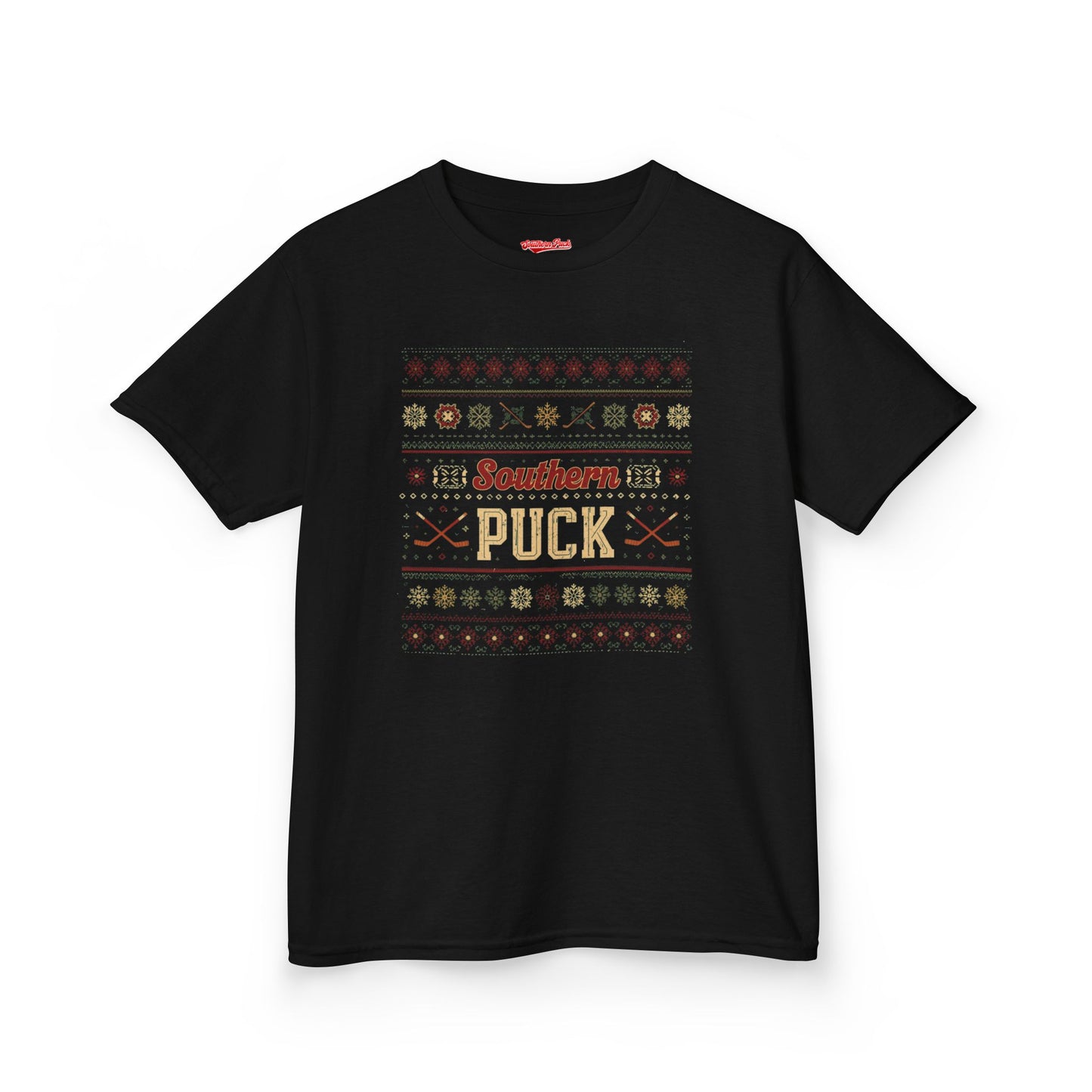 Kids Southern Puck Christmas Hockey Tee