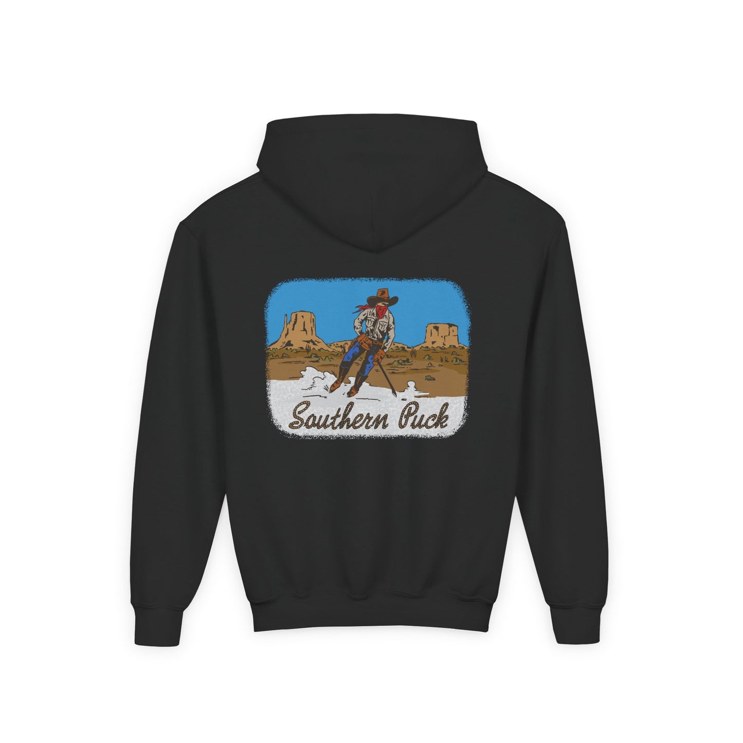 Hockey Cowboy Youth Southern Puck Hoodie