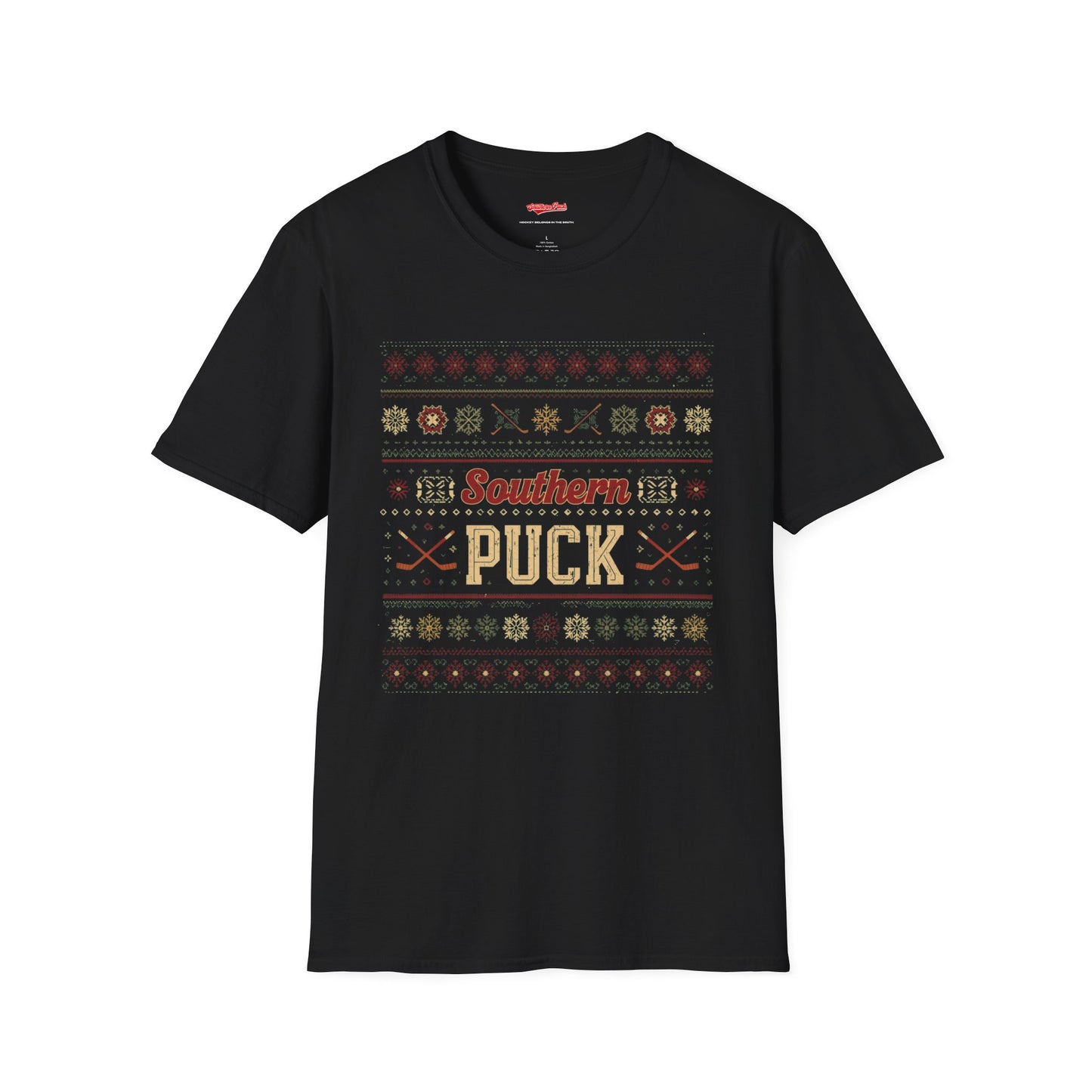 Christmas Hockey T-Shirt — Southern Puck Cotton Shirt
