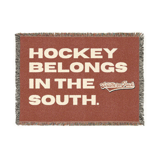 Woven Blanket - Hockey Belongs In The South | Southern Puck