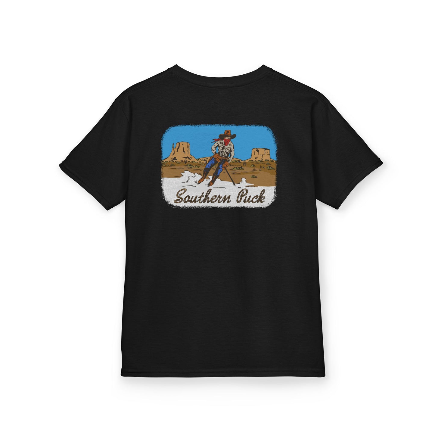 Youth Hockey Cowboy Tee — Southern Puck Hockey Kids Shirt