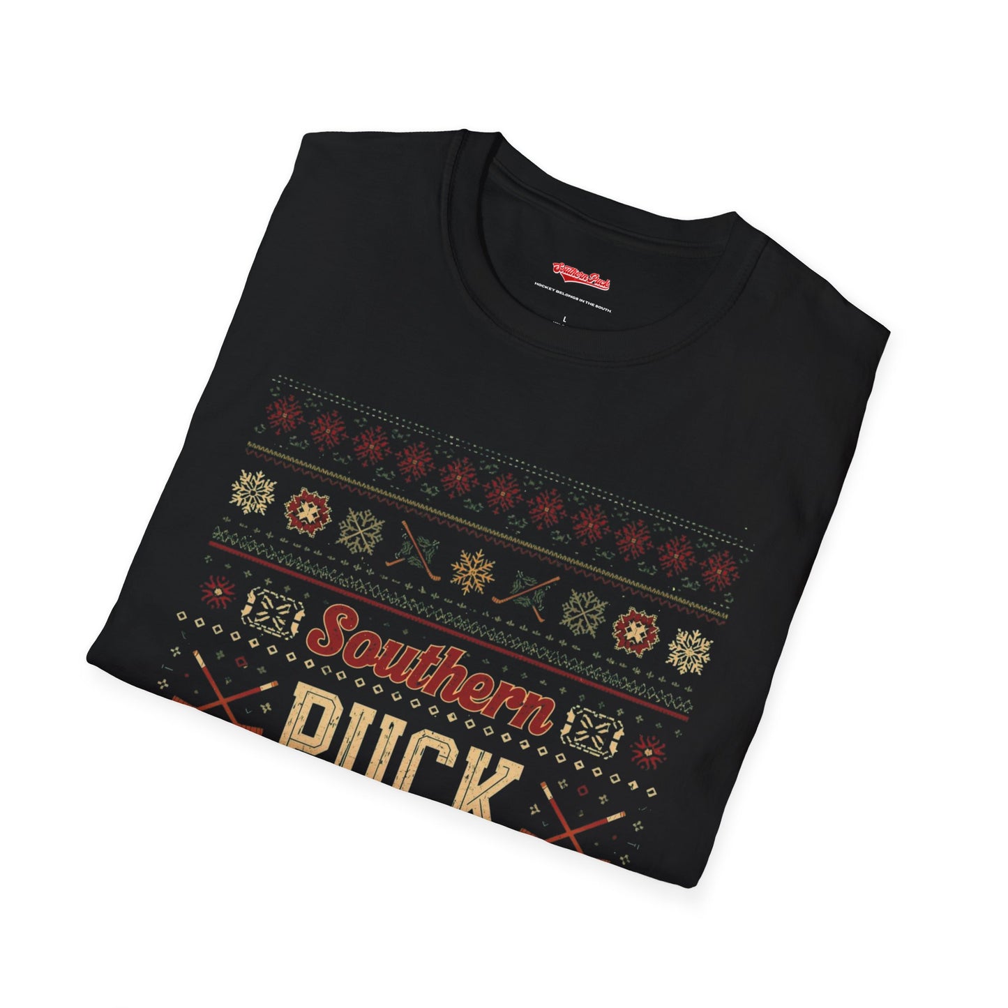 Christmas Hockey T-Shirt — Southern Puck Cotton Shirt
