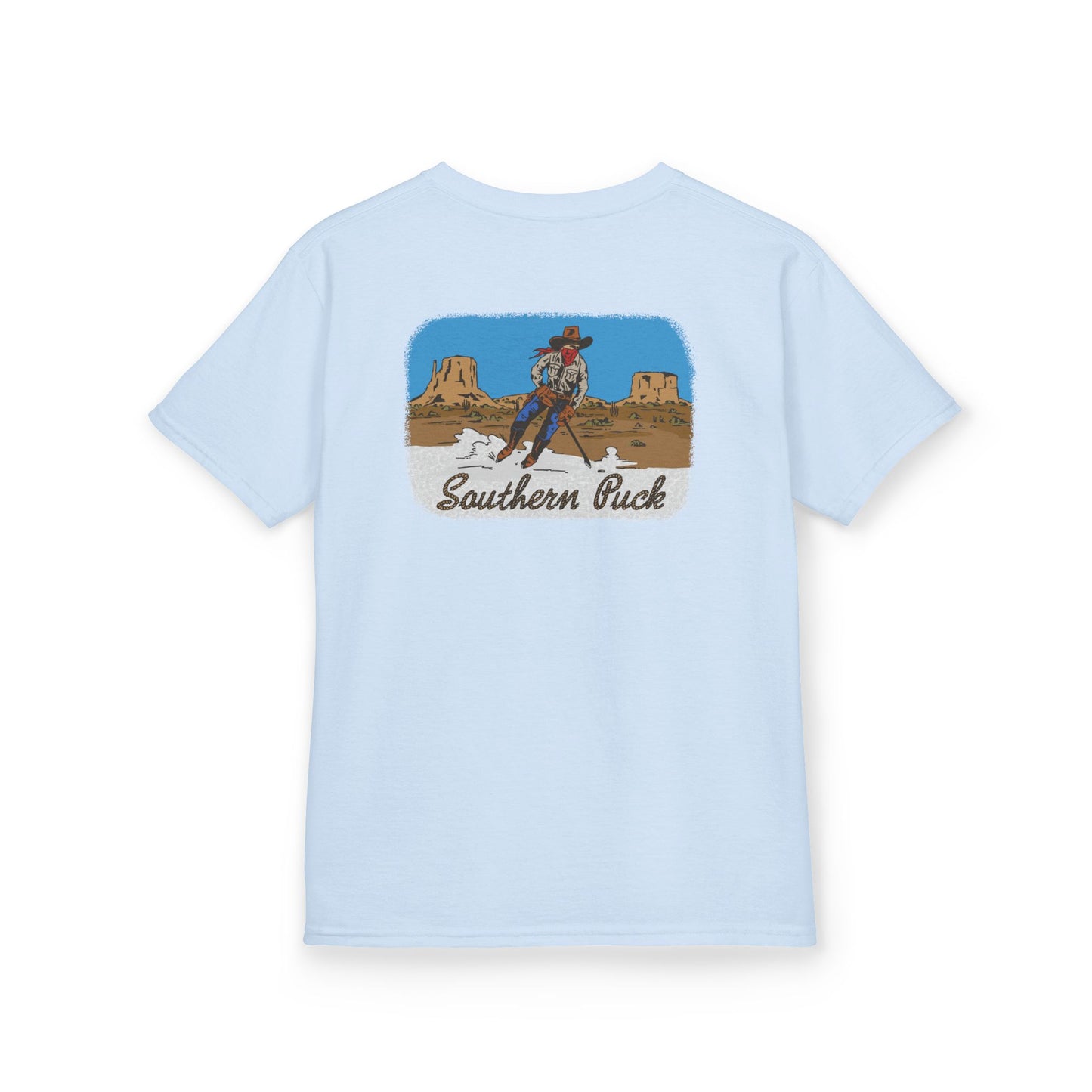 Youth Hockey Cowboy Tee — Southern Puck Hockey Kids Shirt