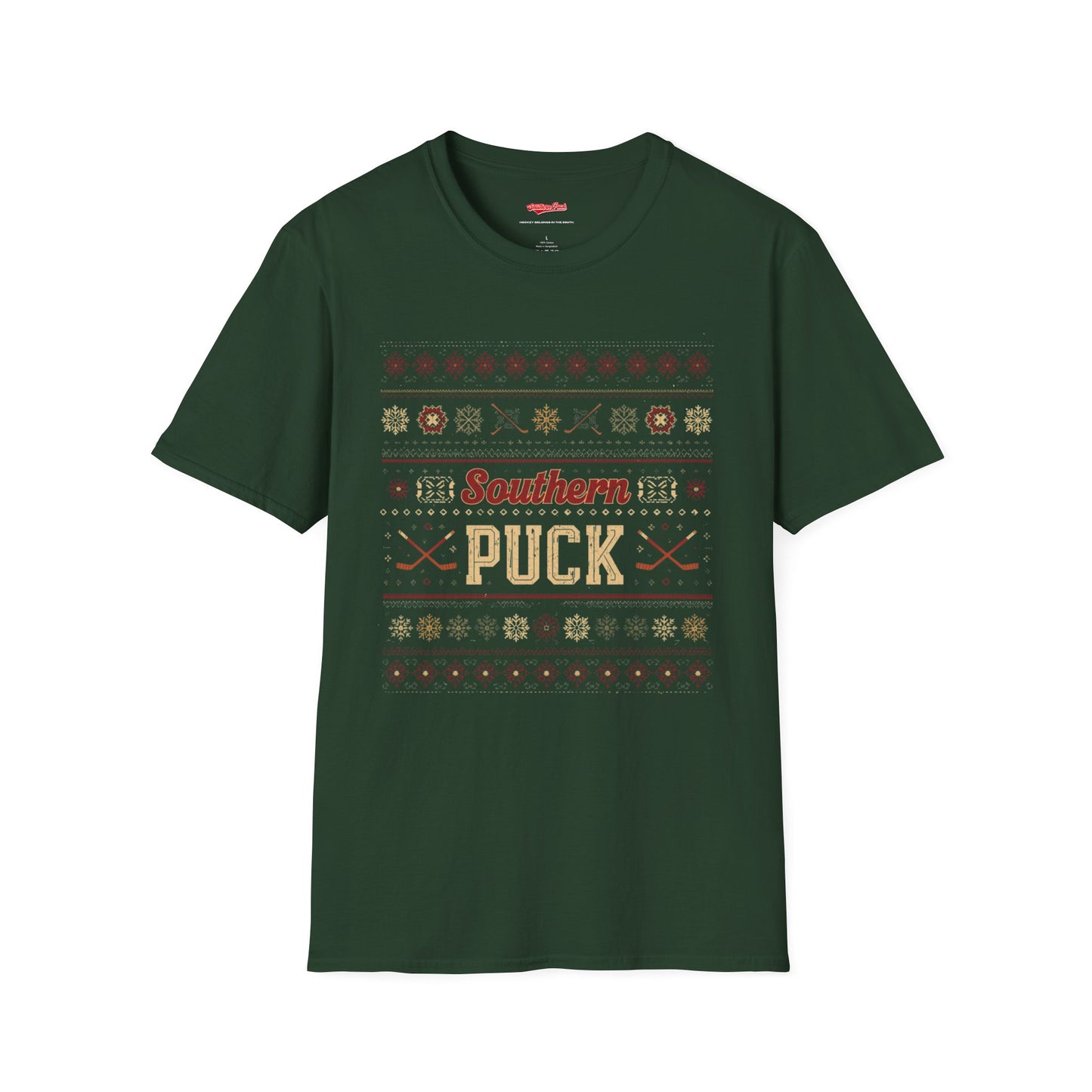 Christmas Hockey T-Shirt — Southern Puck Cotton Shirt