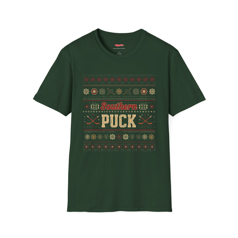 Christmas Hockey T-Shirt — Southern Puck Cotton Shirt